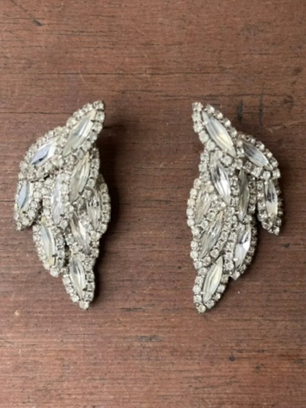 Cascading Marquise Crystal Earrings - Picture 2 of 5